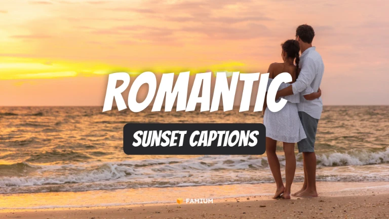 Romantic Sunset Captions for Instagram - Famium